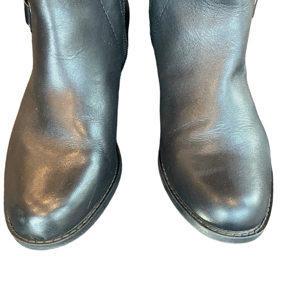 Gianni Bini Womens Kassander Leather Studded Block Heel Riding Boot Buckle Sz 6 - Picture 10 of 16